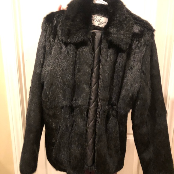 Black sport length Fur Coat. Nice medium weight! - Picture 1 of 5